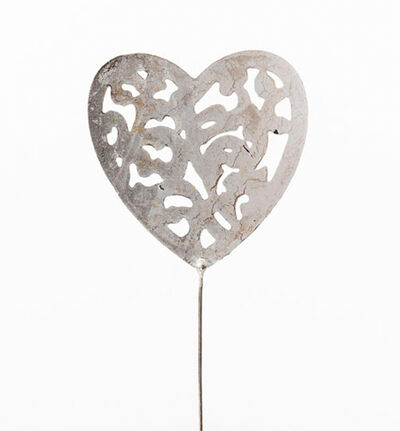 Hjerte på pinne i sølv Hjerte på pinne i sølv